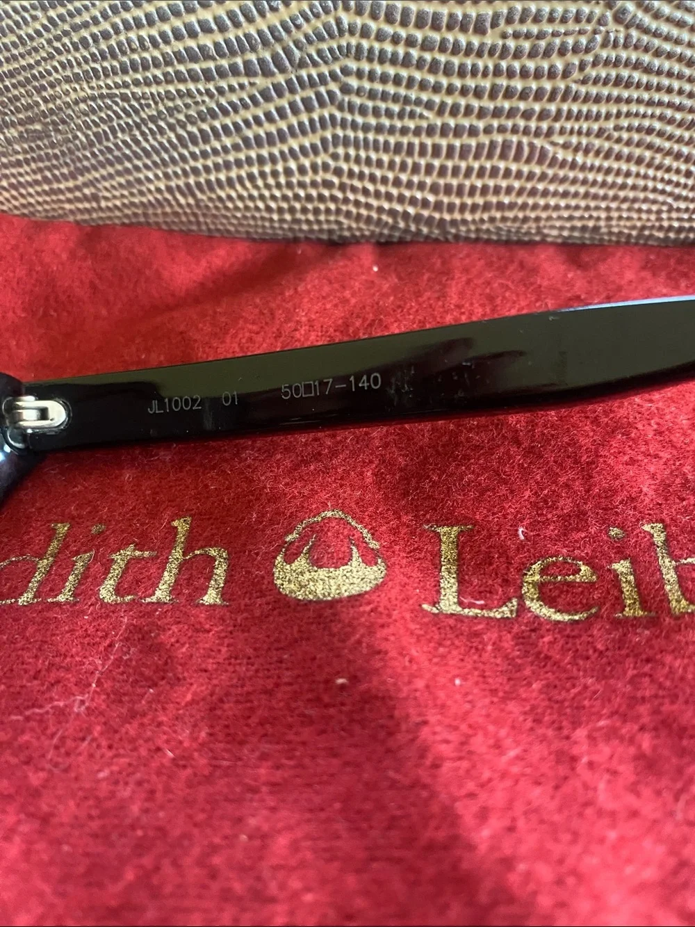 Judith Leiber Black Cat-Eye Sunglasses